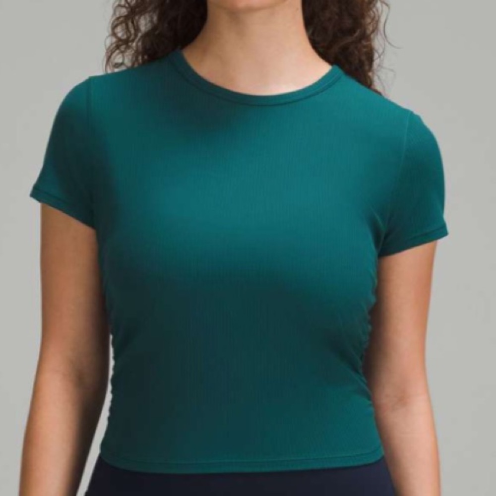 lululemon ribbed Nulu all it takes tee storm teal